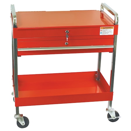 Sunex Tools Service Cart w/ Locking Top and-Drawer, Red 8013A
